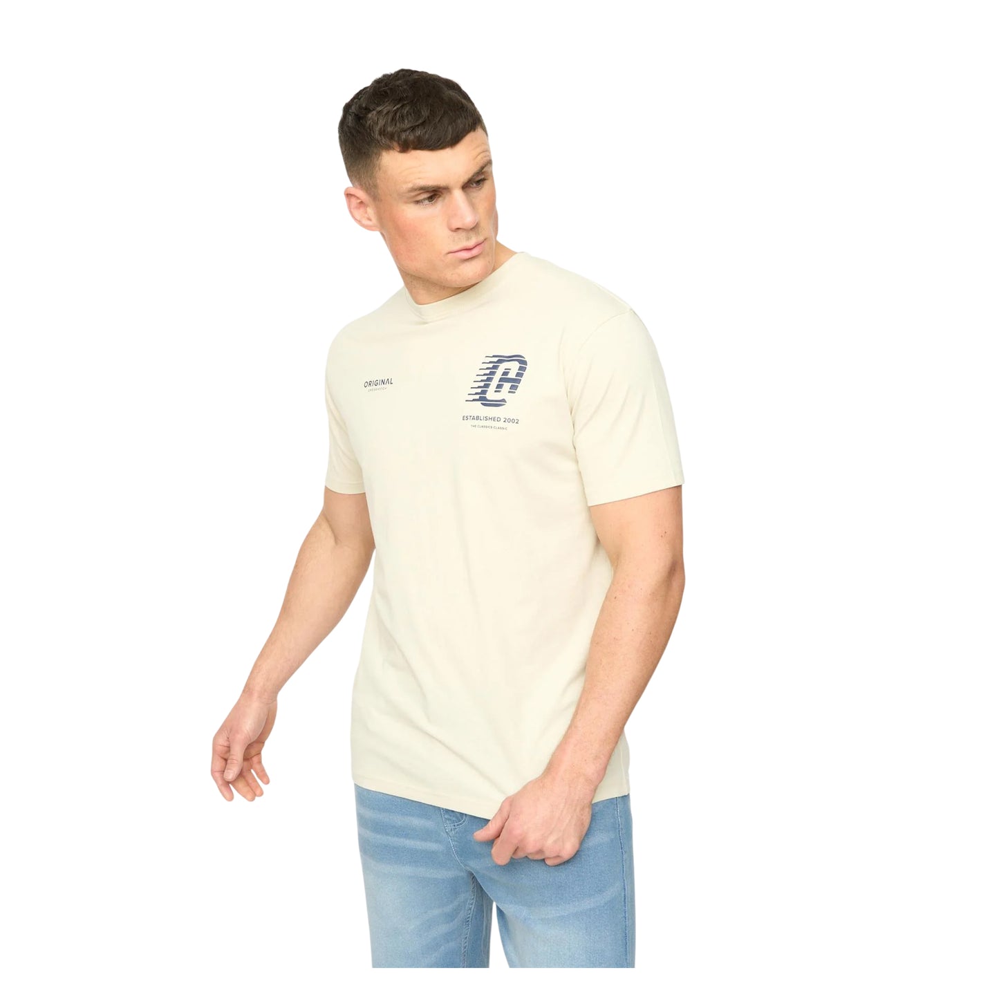 Neutral - Front - Crosshatch Mens Morville Cotton T-Shirt