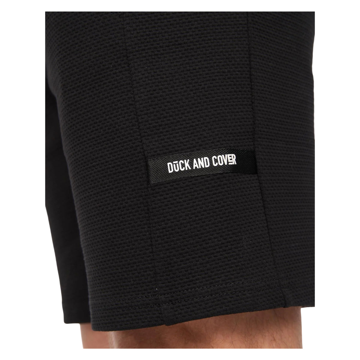 Black - Back - Duck and Cover Mens Topfield Cotton Shorts