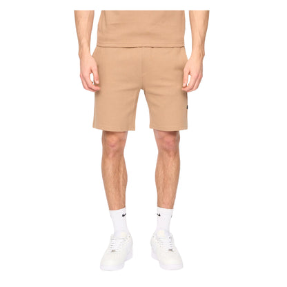 Sand - Front - Duck and Cover Mens Topfield Cotton Shorts