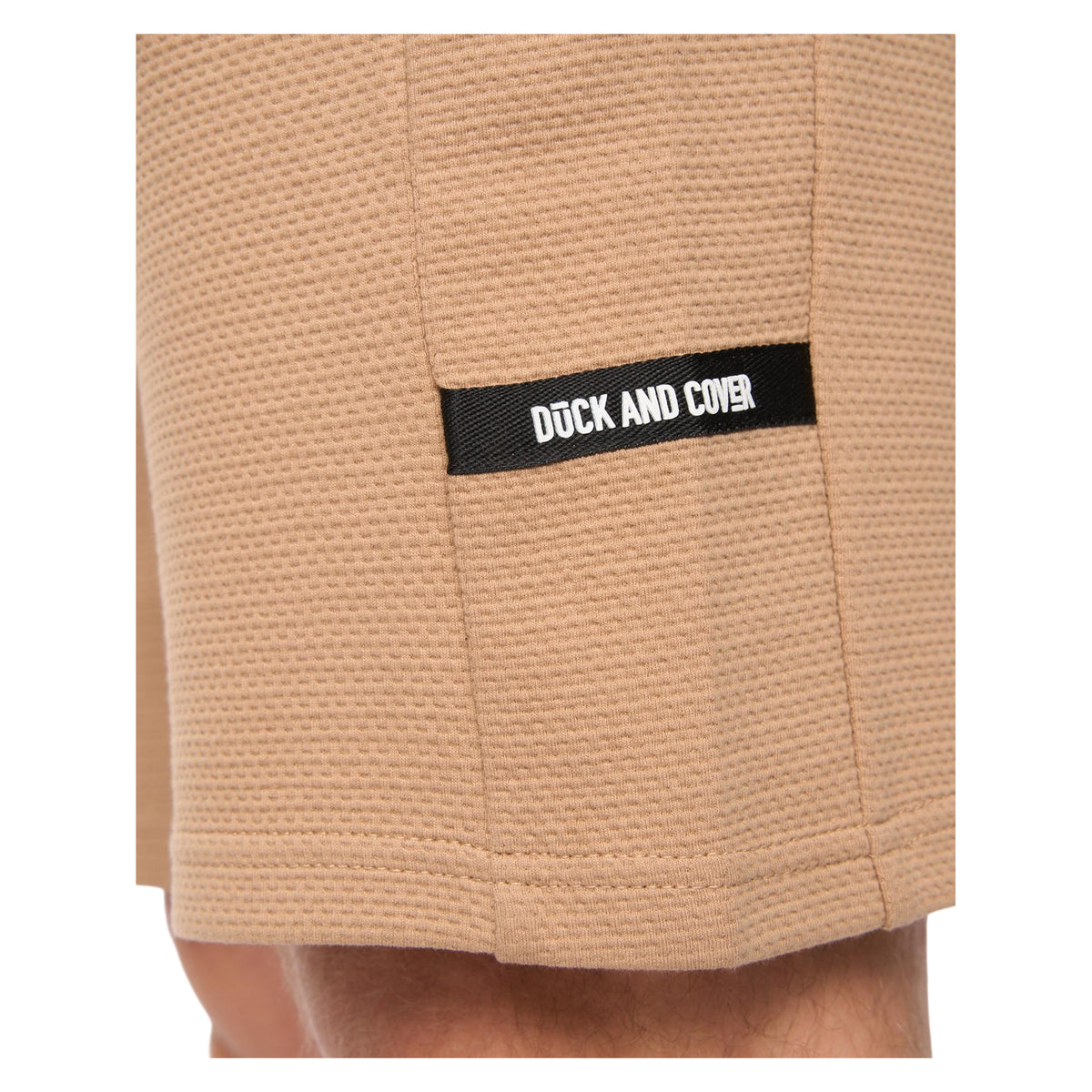 Sand - Back - Duck and Cover Mens Topfield Cotton Shorts