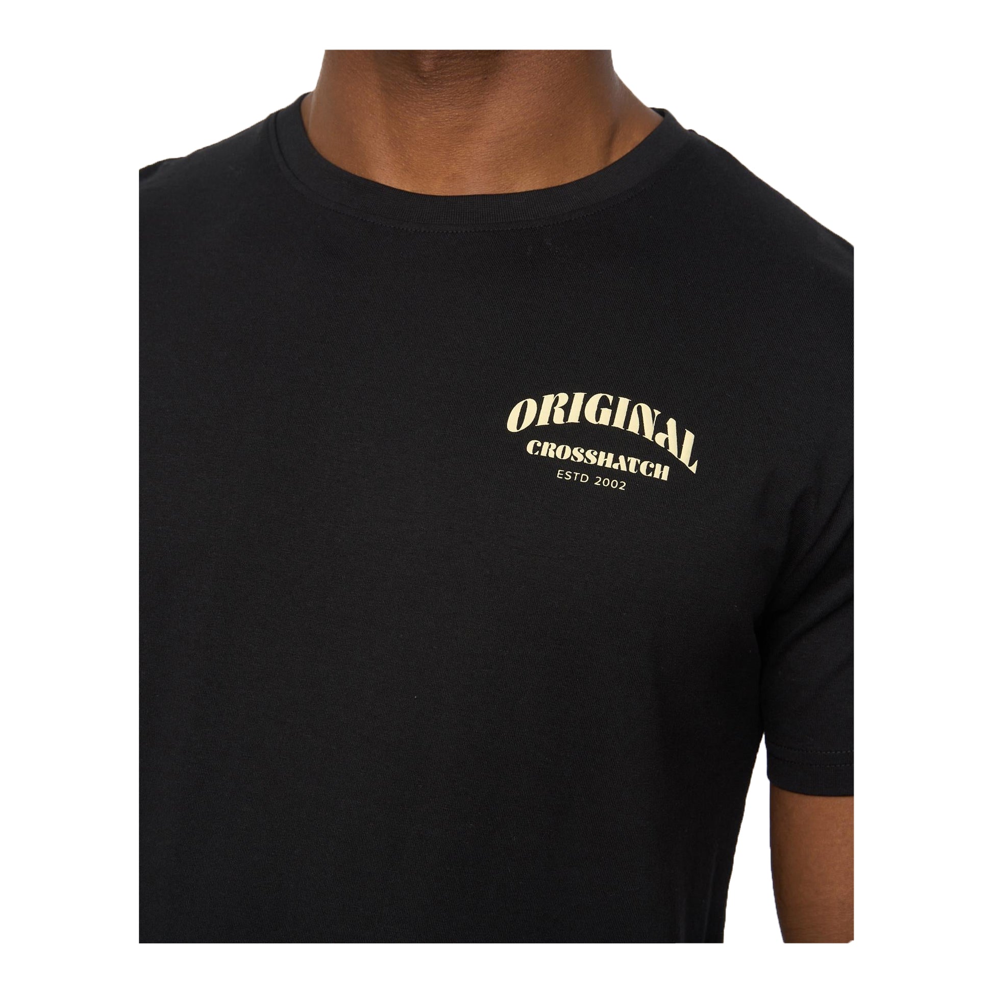 Black - Back - Crosshatch Mens Labstock T-Shirt