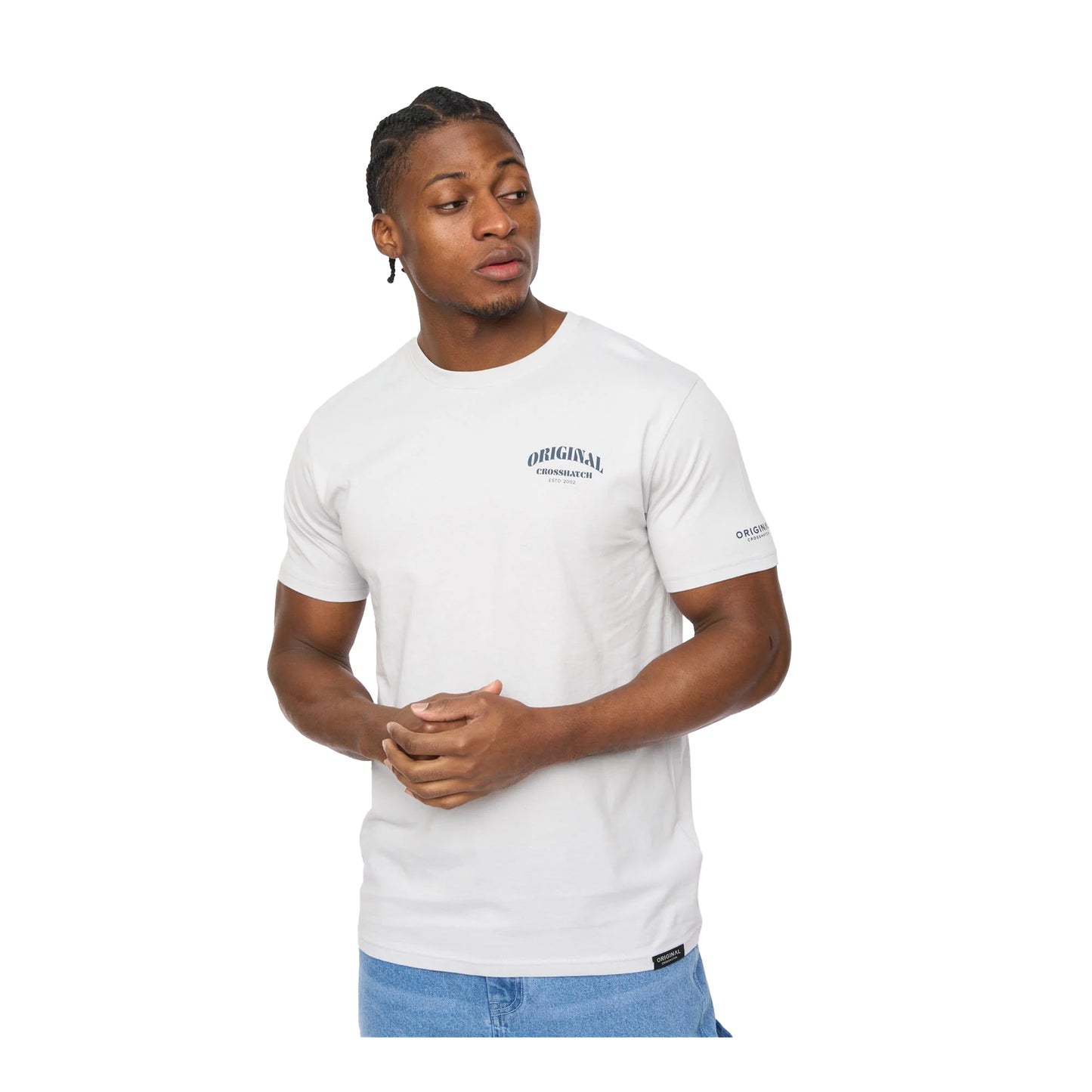 Blue - Front - Crosshatch Mens Labstock T-Shirt