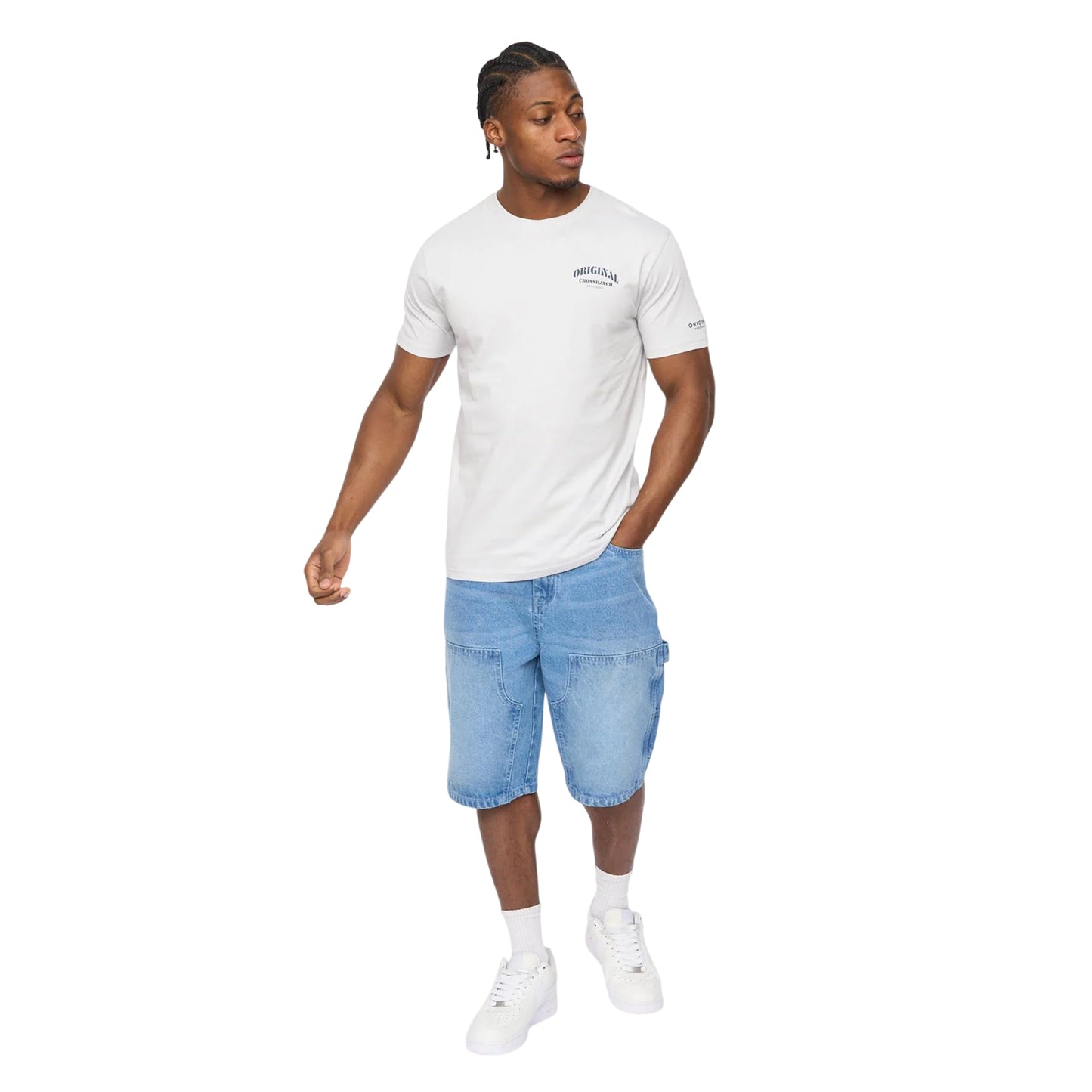 Blue - Lifestyle - Crosshatch Mens Labstock T-Shirt