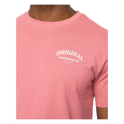 Pink - Back - Crosshatch Mens Labstock T-Shirt
