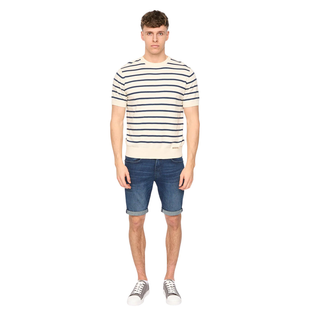 Light Stone Stripe - Side - Duck and Cover Mens Norwell T-Shirt