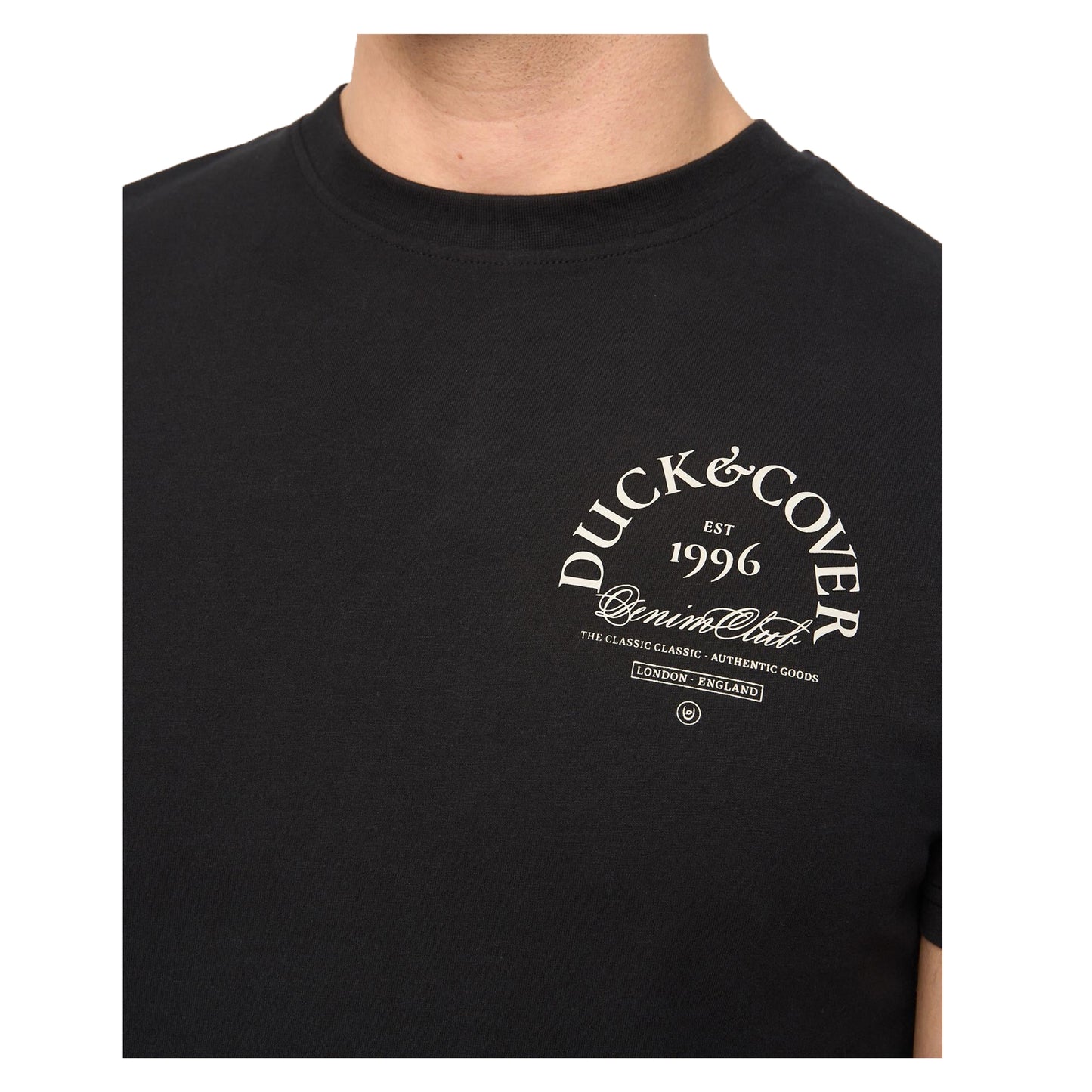 Black - Back - Duck and Cover Mens Sudbury T-Shirt