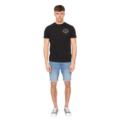 Black - Side - Duck and Cover Mens Sudbury T-Shirt