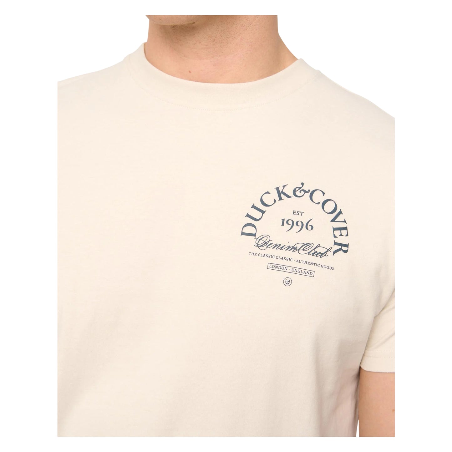 Light Stone - Back - Duck and Cover Mens Sudbury T-Shirt