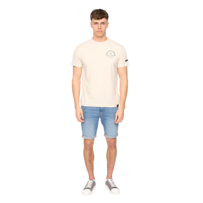Light Stone - Side - Duck and Cover Mens Sudbury T-Shirt
