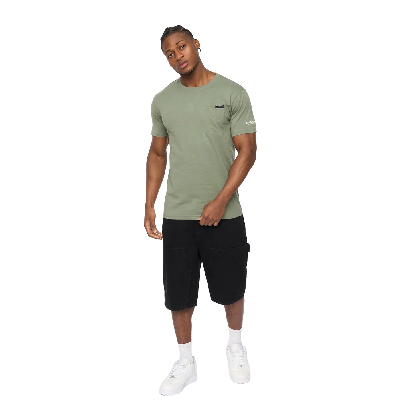 Olive - Lifestyle - Crosshatch Mens Portville Everyday T-Shirt