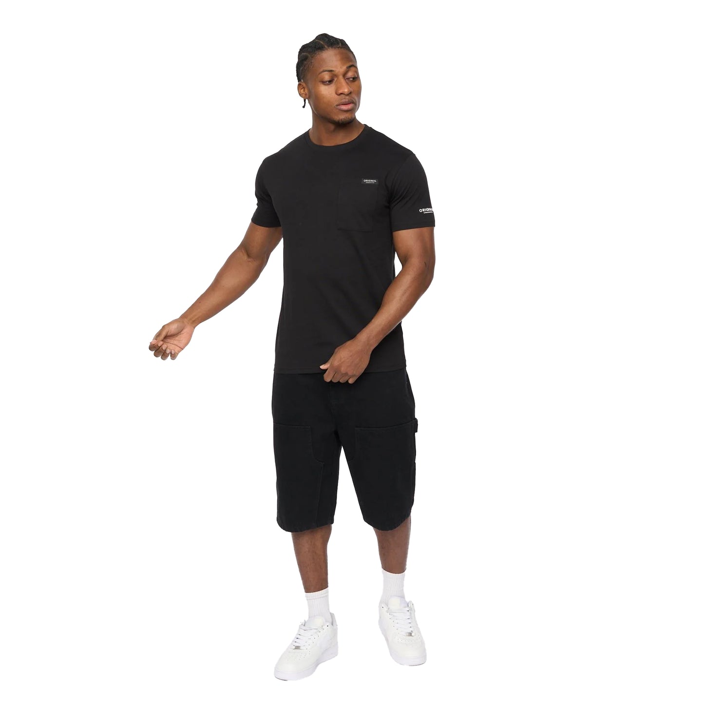 Black - Lifestyle - Crosshatch Mens Portville Everyday T-Shirt