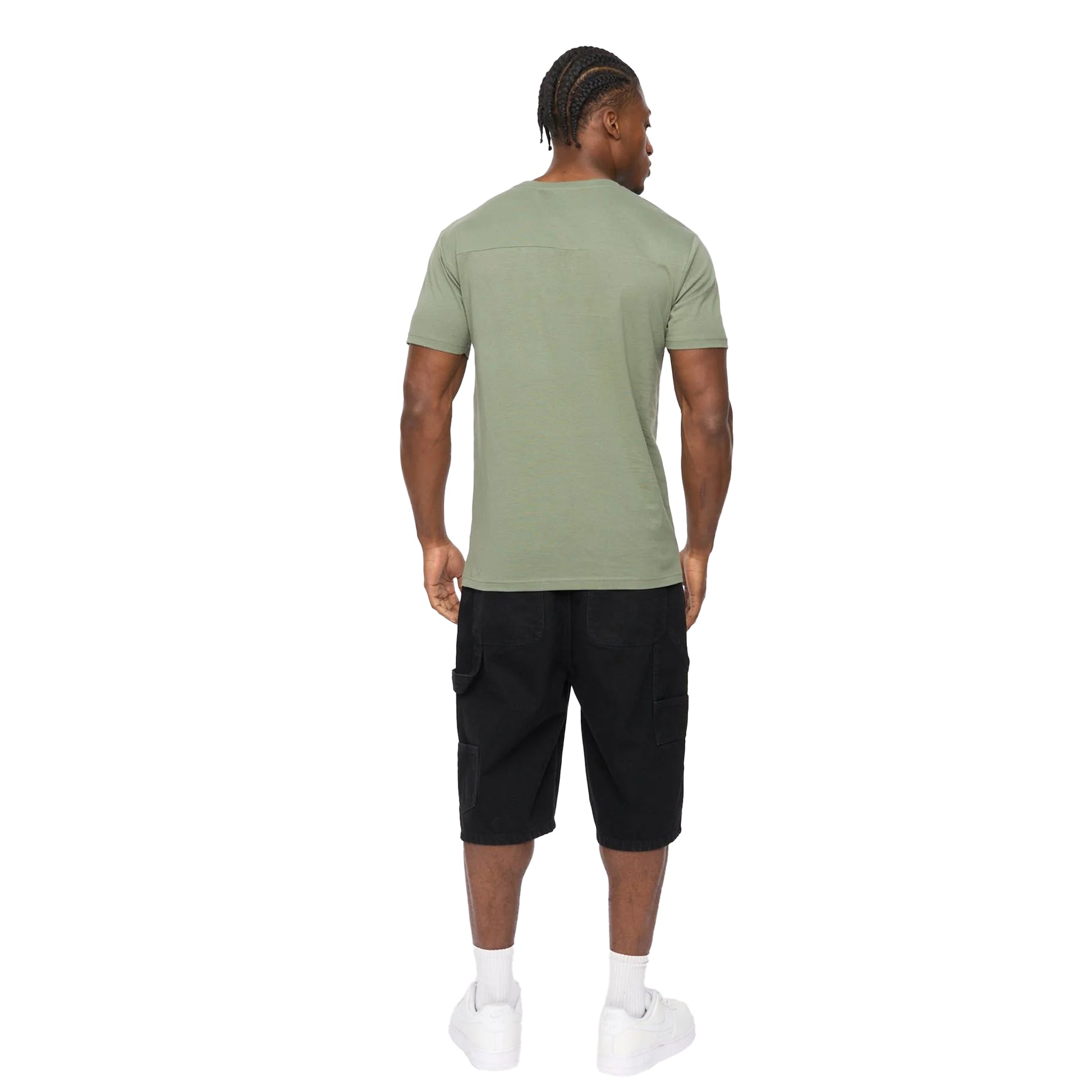 Olive - Back - Crosshatch Mens Portville Everyday T-Shirt