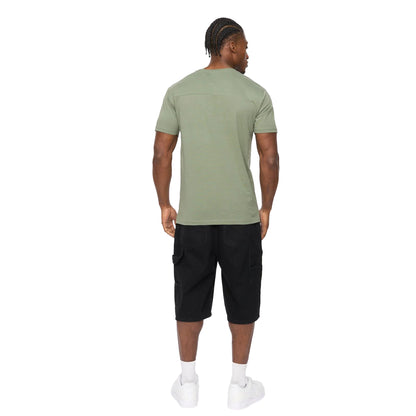 Olive - Back - Crosshatch Mens Portville Everyday T-Shirt