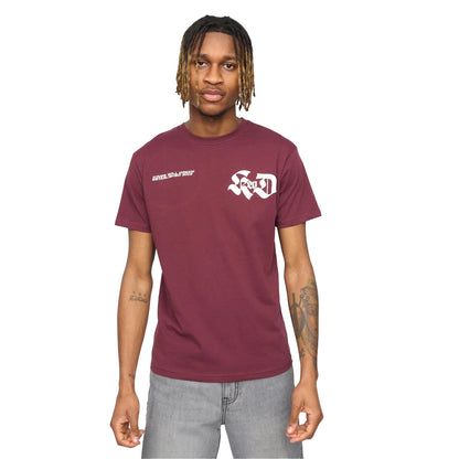 Burgundy - Side - Kings Will Dream Mens Cartellio Short-Sleeved T-Shirt