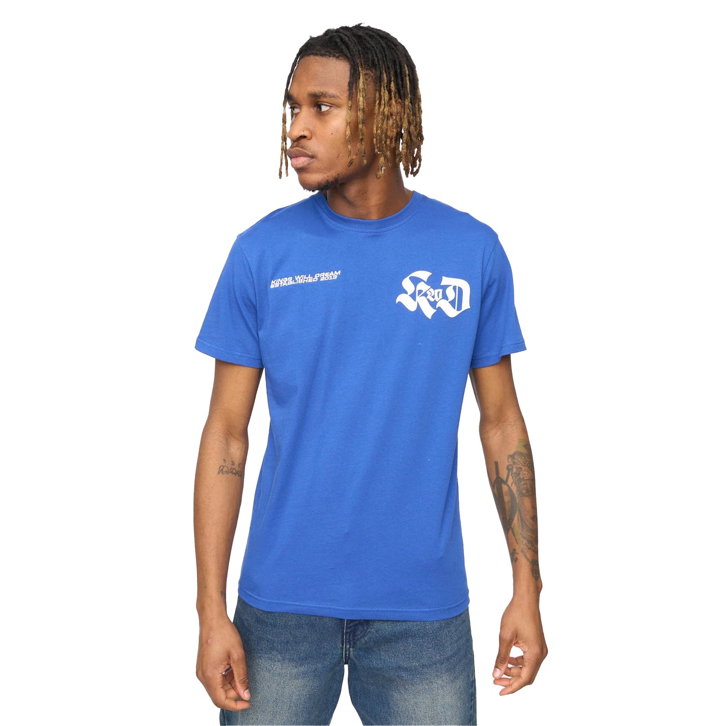 Blue - Side - Kings Will Dream Mens Cartellio Short-Sleeved T-Shirt