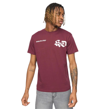 Burgundy - Front - Kings Will Dream Mens Cartellio Short-Sleeved T-Shirt