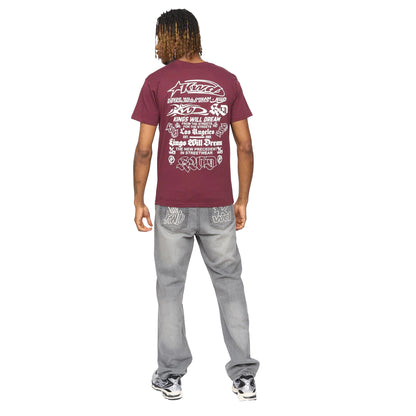Burgundy - Back - Kings Will Dream Mens Cartellio Short-Sleeved T-Shirt