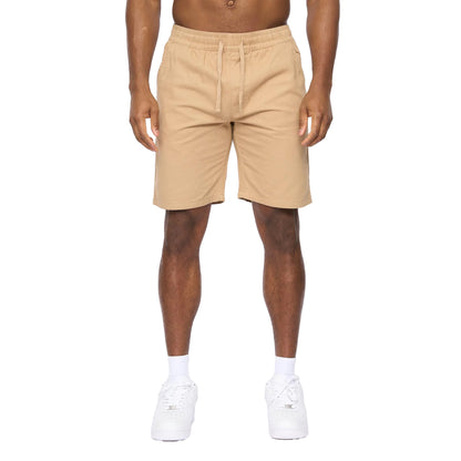 Stone - Front - Crosshatch Mens Blansmoore Elasticated Waist Shorts
