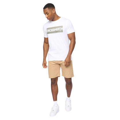 Stone - Lifestyle - Crosshatch Mens Blansmoore Elasticated Waist Shorts