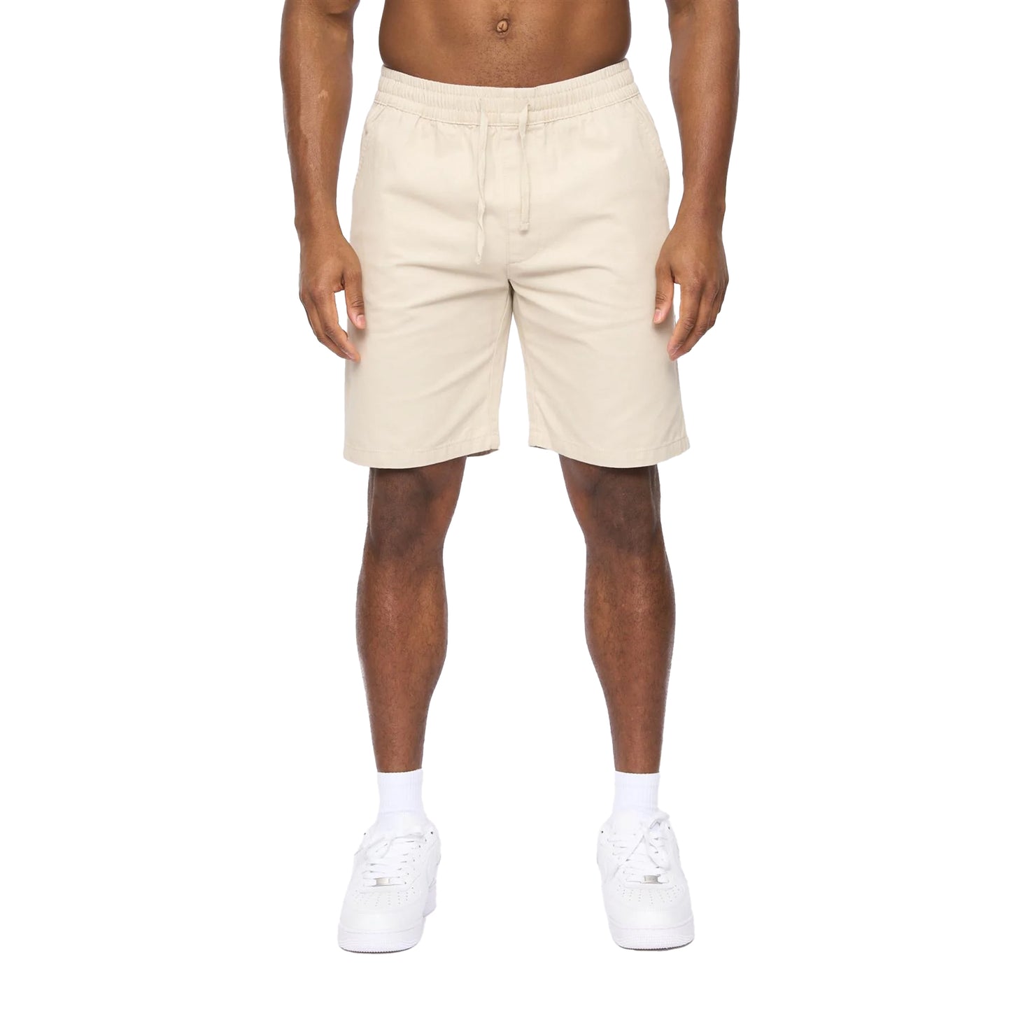 Light Stone - Front - Crosshatch Mens Blansmoore Elasticated Waist Shorts