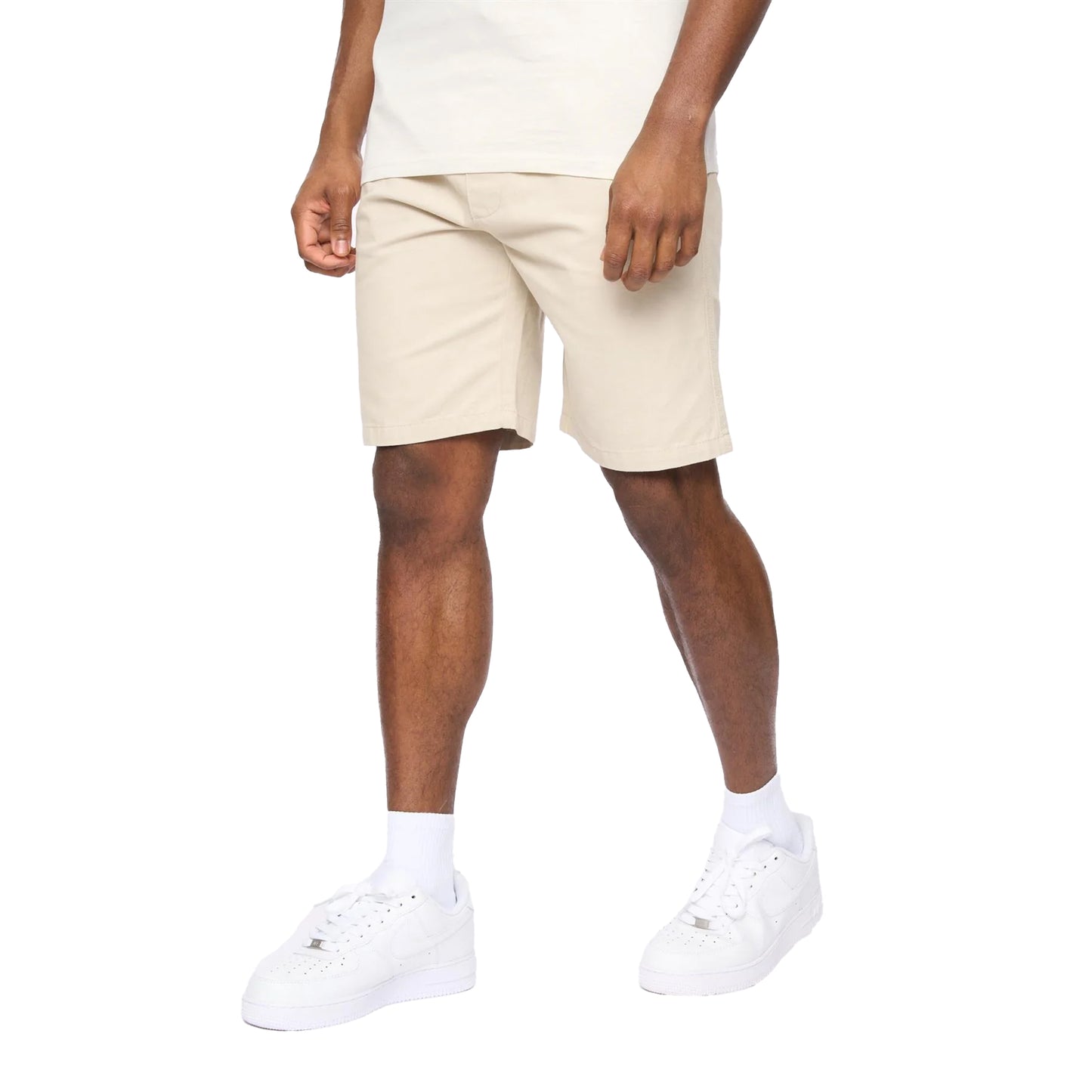 Light Stone - Side - Crosshatch Mens Blansmoore Elasticated Waist Shorts