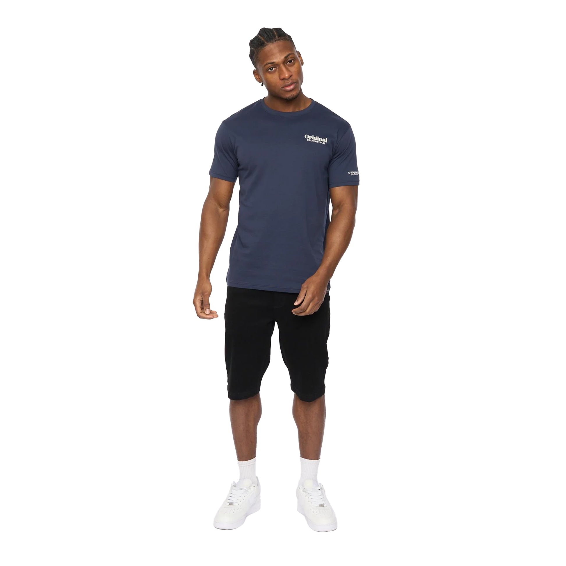 Navy - Lifestyle - Crosshatch Mens Simtanks T-Shirt
