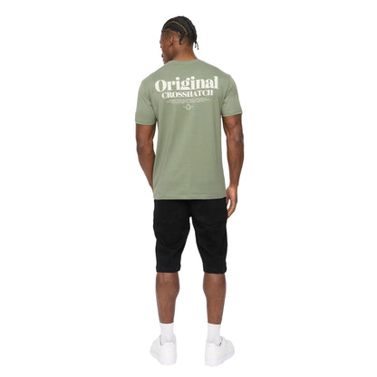 Olive - Back - Crosshatch Mens Simtanks T-Shirt