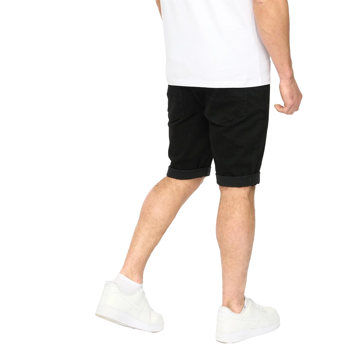 Black Wash - Back - Crosshatch Mens Youlgreeve Denim Belted Shorts