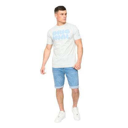 Mid Wash - Lifestyle - Crosshatch Mens Youlgreeve Denim Belted Shorts