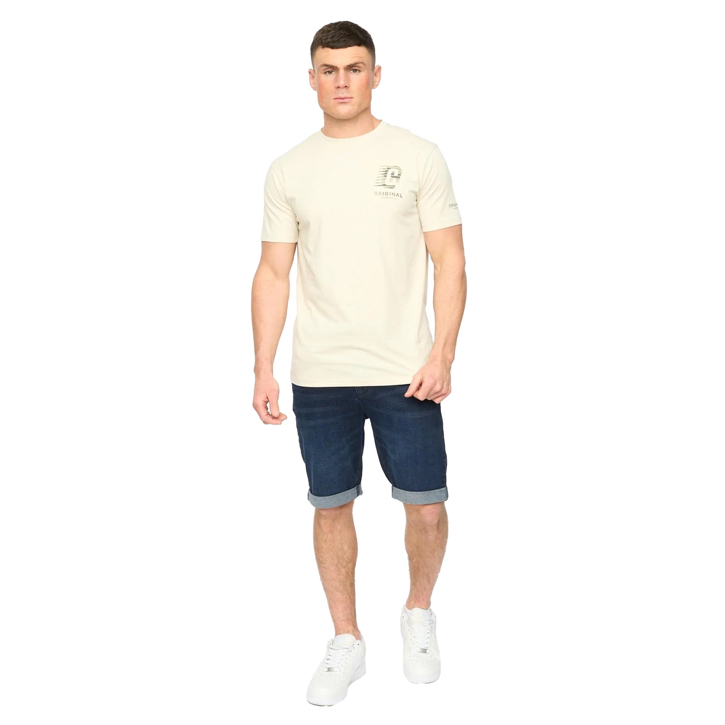 Dark Wash - Lifestyle - Crosshatch Mens Youlgreeve Denim Belted Shorts