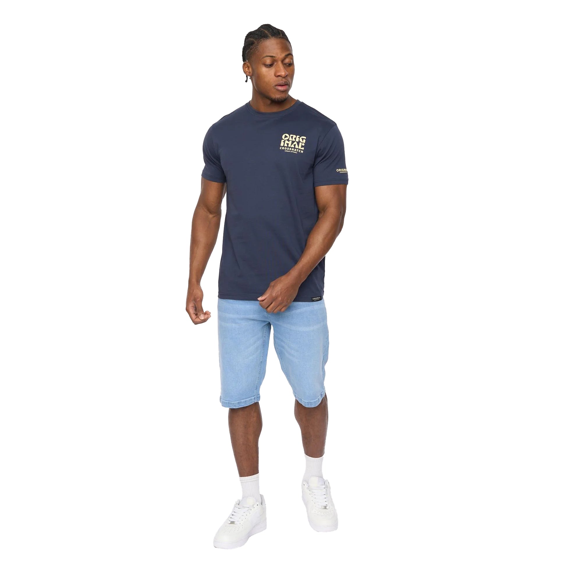 Light Wash - Lifestyle - Crosshatch Mens Hammersmith Denim Shorts