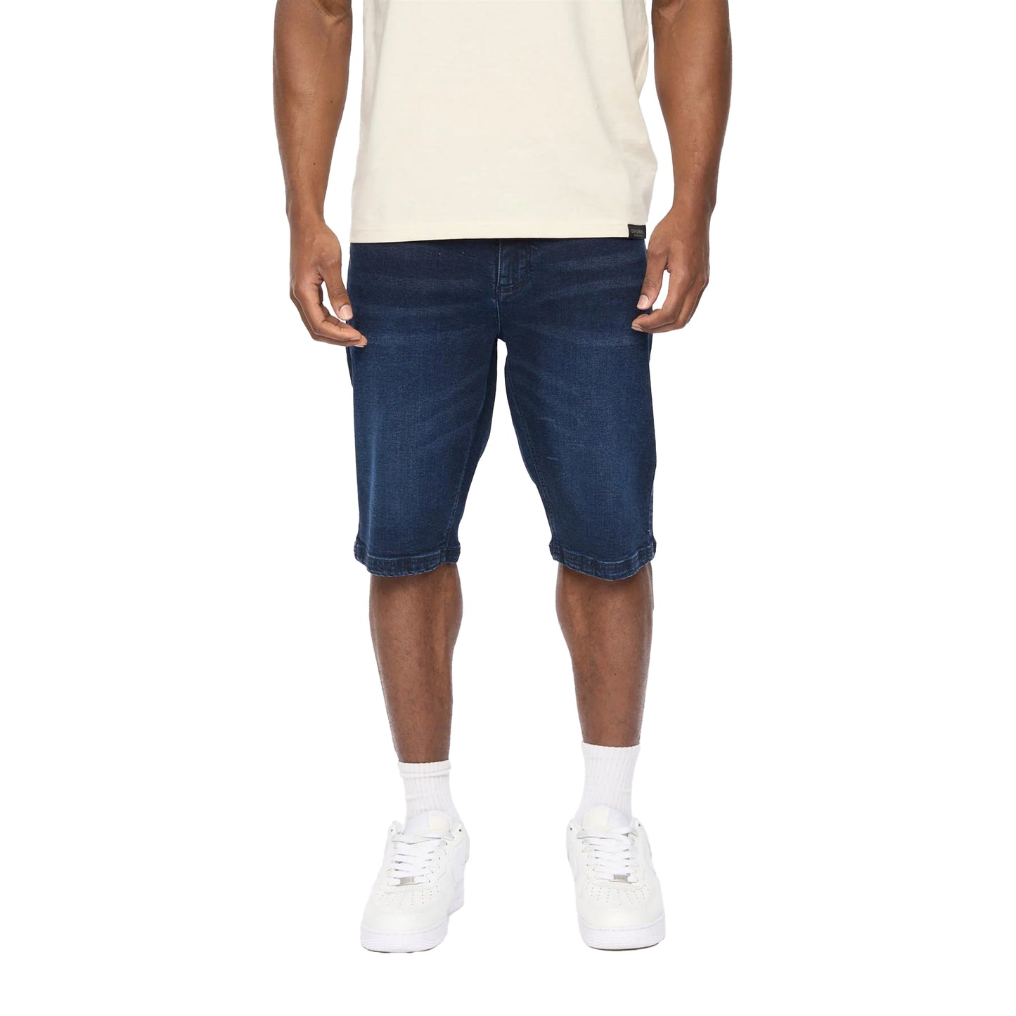 Dark Wash - Front - Crosshatch Mens Hammersmith Denim Shorts
