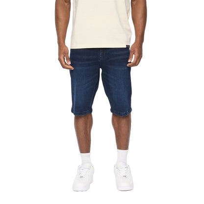 Dark Wash - Front - Crosshatch Mens Hammersmith Denim Shorts