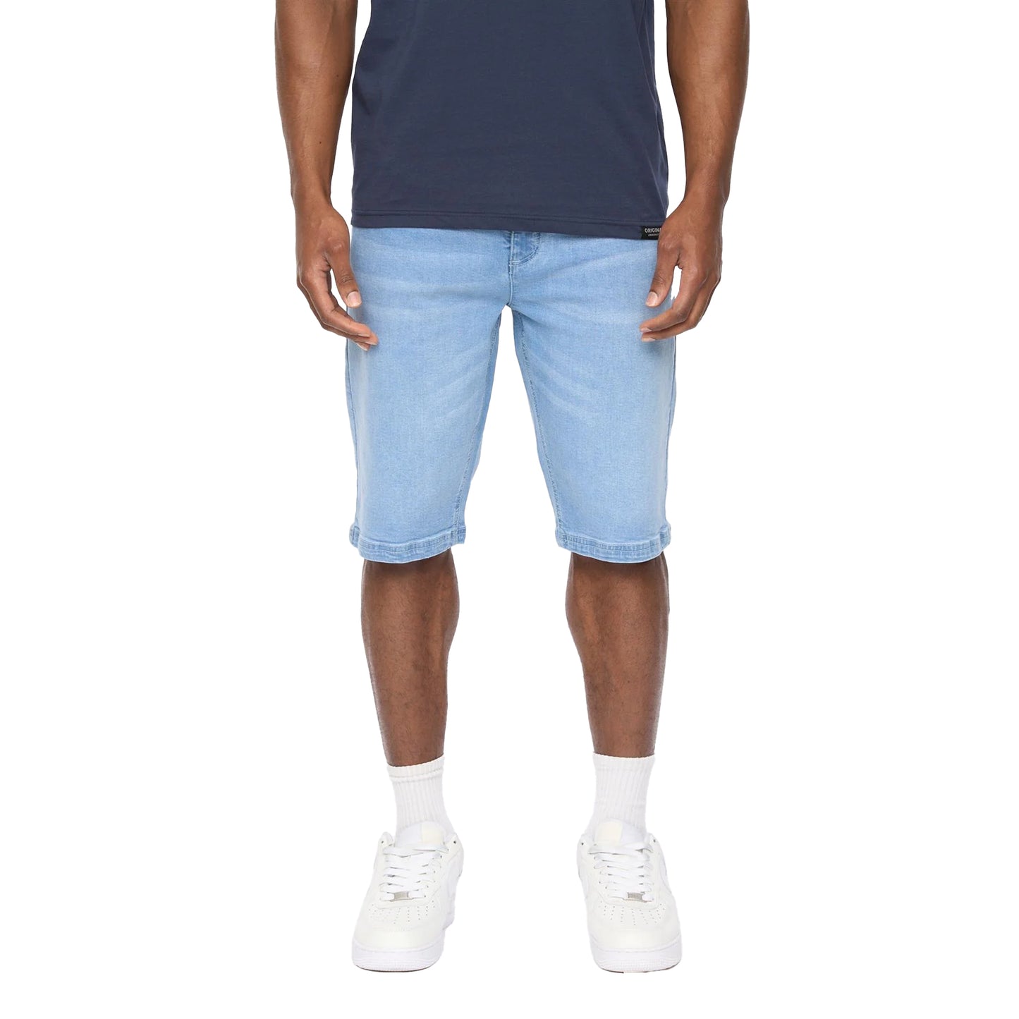 Light Wash - Front - Crosshatch Mens Hammersmith Denim Shorts