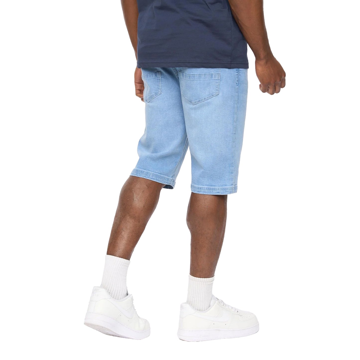 Light Wash - Back - Crosshatch Mens Hammersmith Denim Shorts