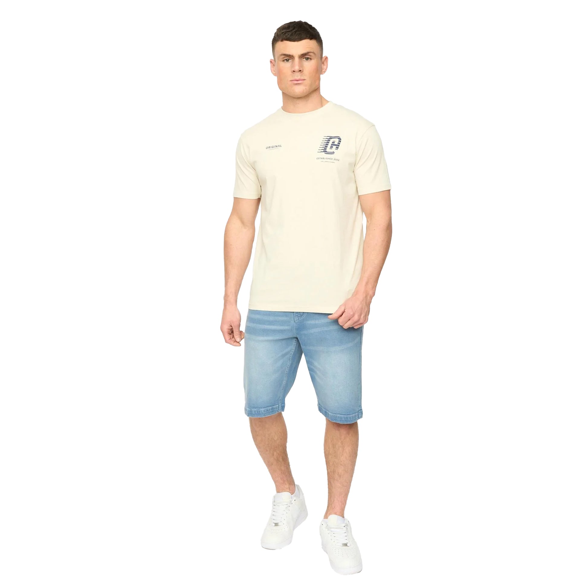 Light Wash - Lifestyle - Crosshatch Mens Kamaline Denim Shorts