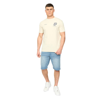 Light Wash - Lifestyle - Crosshatch Mens Kamaline Denim Shorts