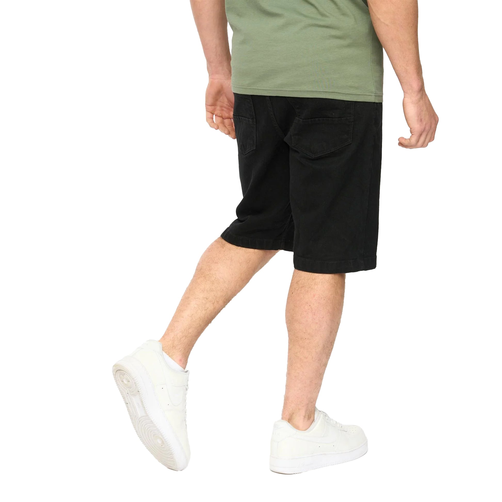 Black Wash - Back - Crosshatch Mens Kamaline Denim Shorts