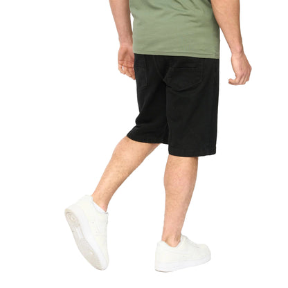 Black Wash - Back - Crosshatch Mens Kamaline Denim Shorts