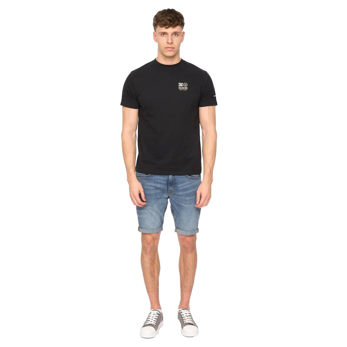 Black - Lifestyle - Duck and Cover Mens Lynnfold Cotton Everyday T-Shirt