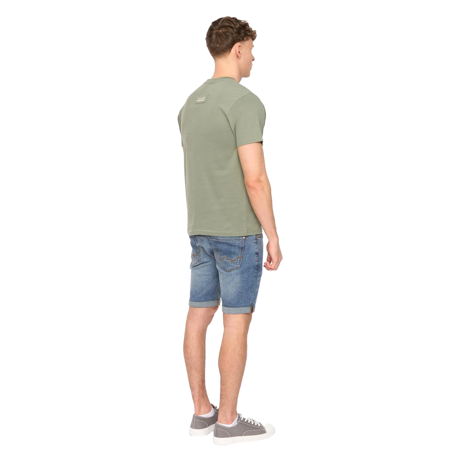 Olive - Back - Duck and Cover Mens Lynnfold Cotton Everyday T-Shirt