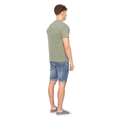 Olive - Back - Duck and Cover Mens Lynnfold Cotton Everyday T-Shirt
