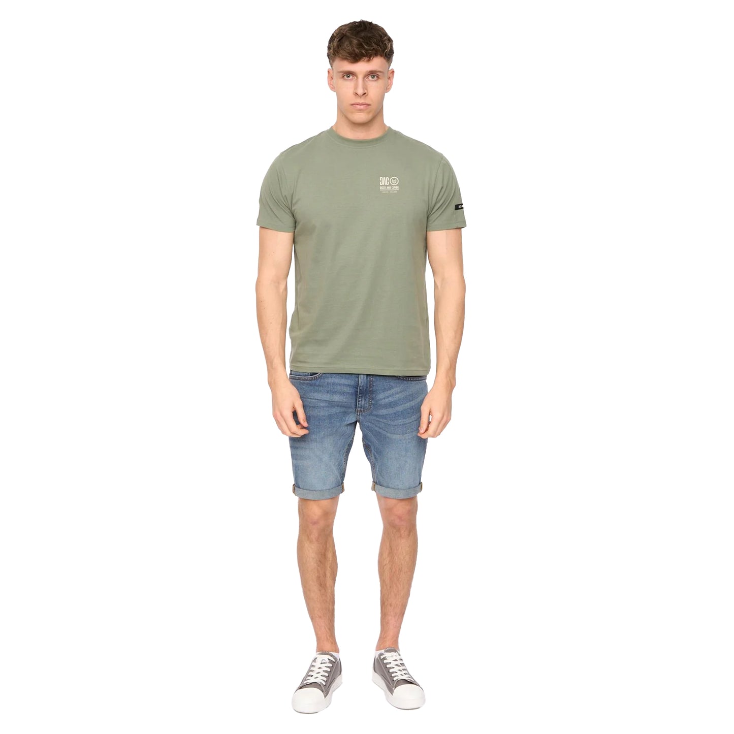 Olive - Lifestyle - Duck and Cover Mens Lynnfold Cotton Everyday T-Shirt