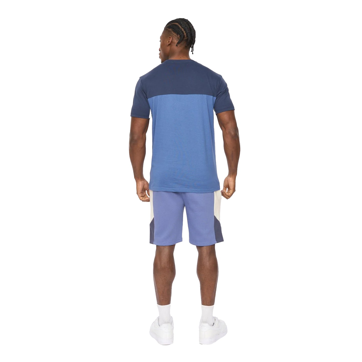 Blue - Back - Crosshatch Mens Castlebay T-Shirt