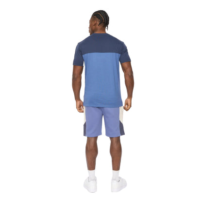 Blue - Back - Crosshatch Mens Castlebay T-Shirt