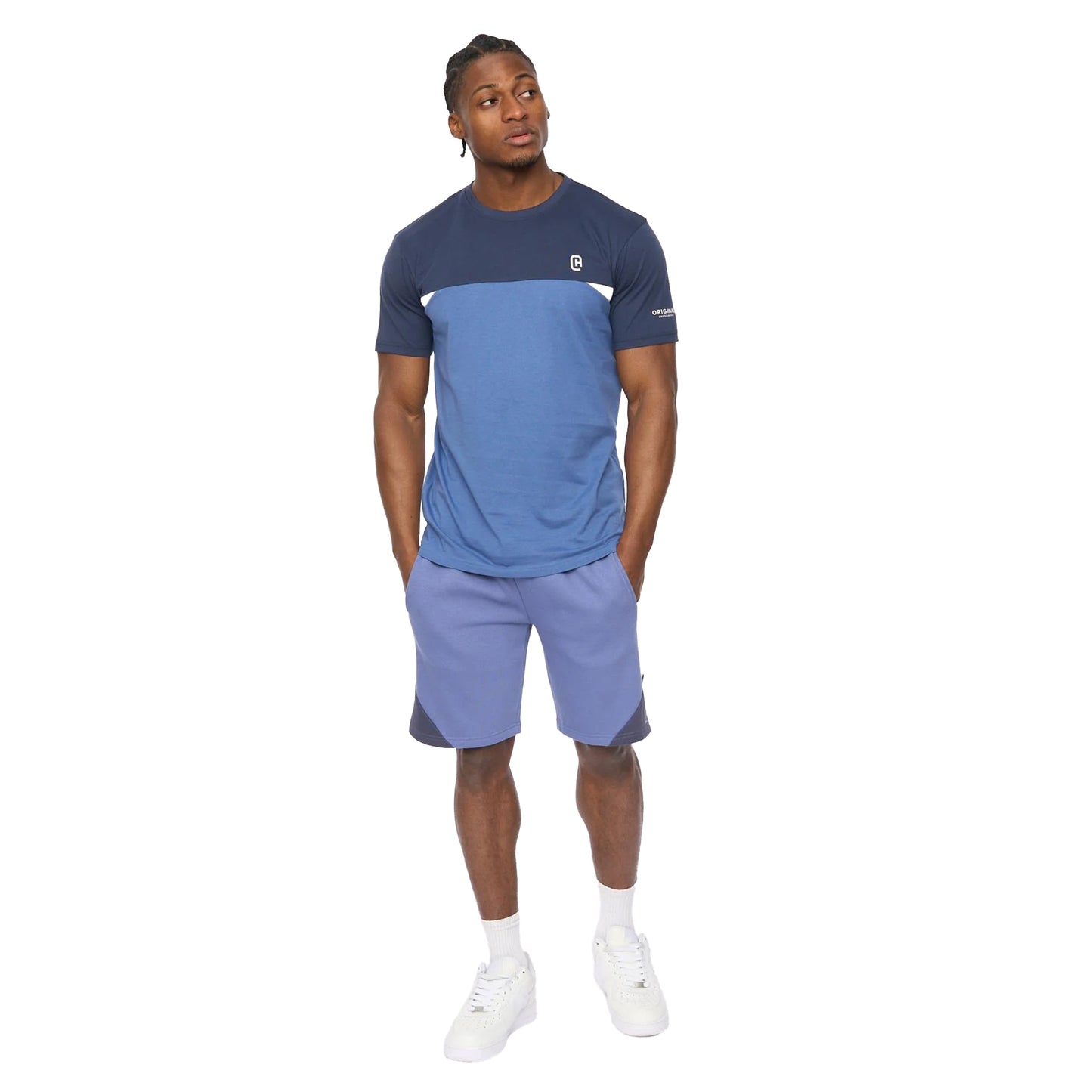 Blue - Lifestyle - Crosshatch Mens Castlebay T-Shirt