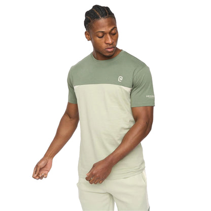 Light Olive - Front - Crosshatch Mens Castlebay T-Shirt
