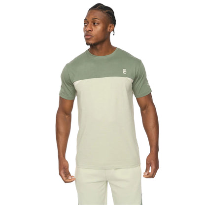 Light Olive - Side - Crosshatch Mens Castlebay T-Shirt