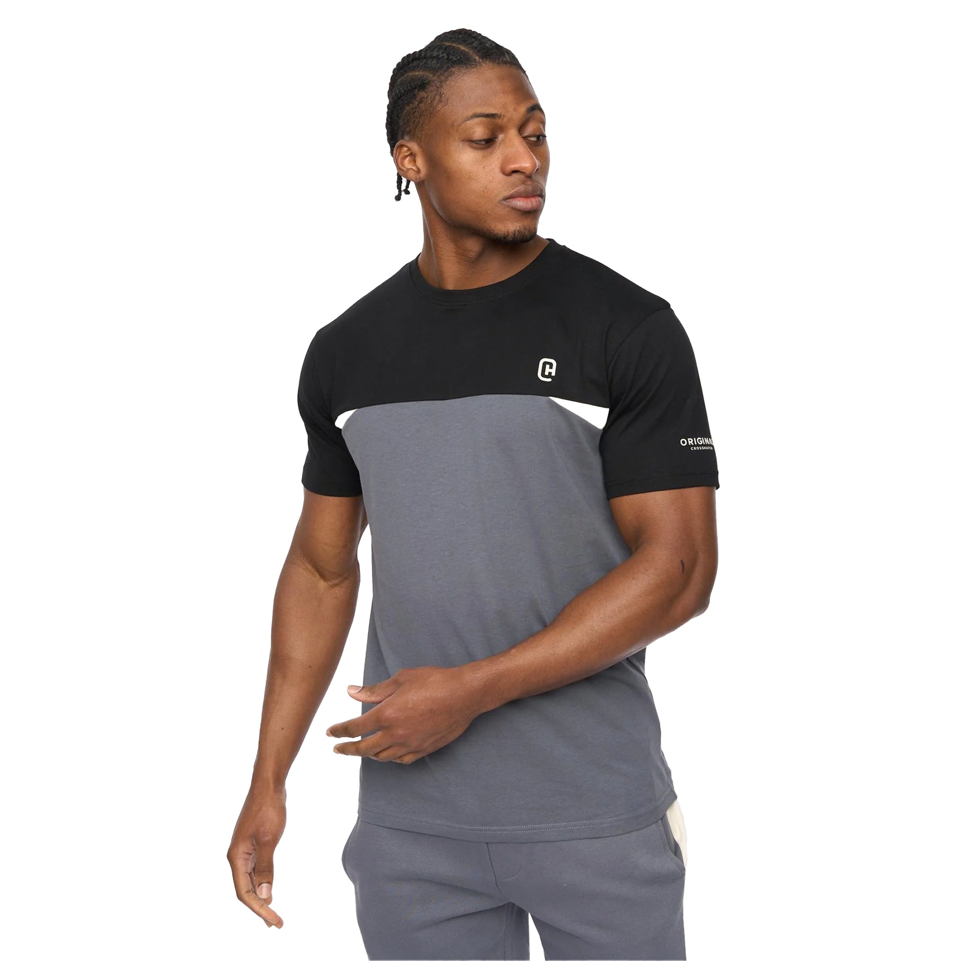 Slate - Side - Crosshatch Mens Castlebay T-Shirt