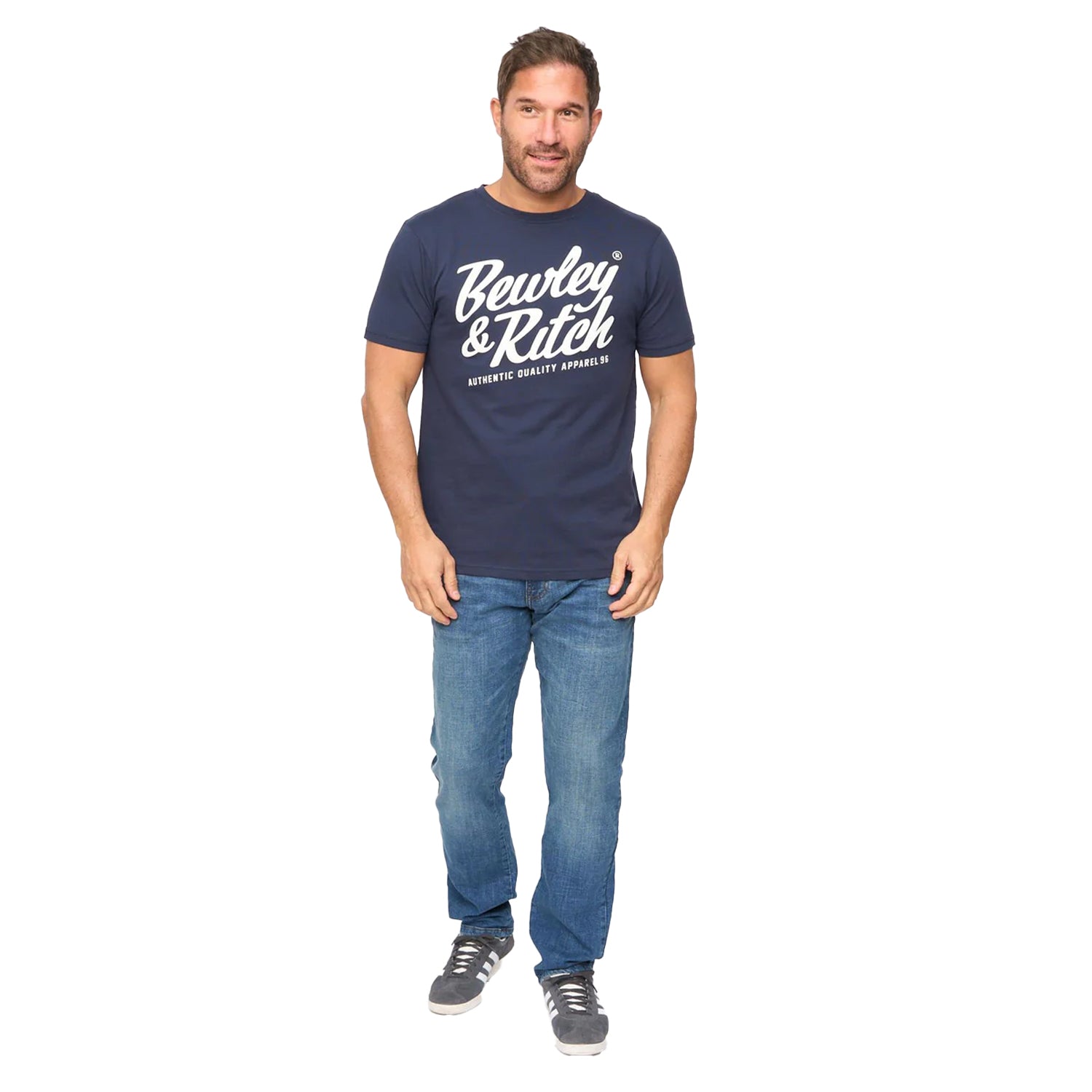 Navy - Lifestyle - Bewley & Ritch Mens Harlings Casual T-Shirt